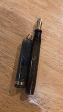 SHEAFFER White Dot Flat Top FOUNTAIN PEN✒️ Jade GREEN 1930s Works picture