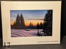 Photograph Crater Lake National Park Oregon Winter Scenic 12x16 matted Art picture