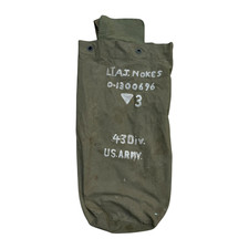 WWII US Army 43rd Infantry Division Named Officer Canvas Duffel Bag Military picture