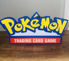 Pokemon 3D Trading Card Game Logo Sign Selfstanding Large Wall Display Shelf Art picture