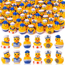 60Pcs Mini Resin Sailor Cruise Ducks, Tiny Cruise Duck for Hiding, Miniature Sai picture