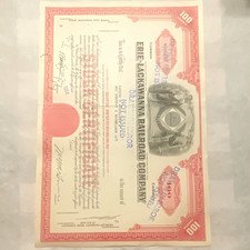 1964 Erie-Lackawanna Railroad Company Stock Certificate 100 Shares picture