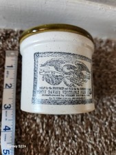 Vintage Perry Davis Vegetable Pain Killer Stoneware Advertising Crock With Lid picture