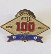 Transit Union 100 Years COPE Pin 1892–1992 Amalgamated Transit Union Bus Trolley picture