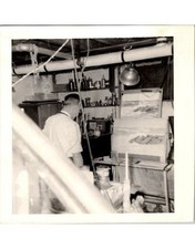 1950s Artist in Basement Studio Photograph Postwar America Hobbyist Vernacular picture