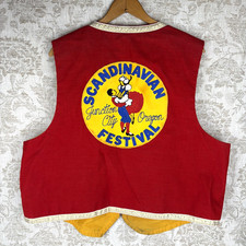 VTG 60s Lions Club Vest Pins Patches Junction City Oregon Scandinavian Festival picture