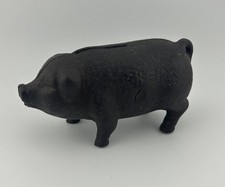 Vintage Decker’s Iowana Cast  Iron Pig Bank picture