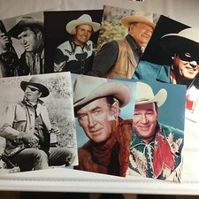 7  8X10  James Stewart Gene Autry Roy Rogers John Wayne Lone Ranger picture