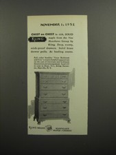 1952 Kling Chest on Chest Advertisement picture