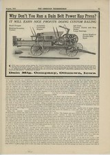 1910 Dain Mfg. Co. Ad: Belt Power Hay Press - Ottumwa, Iowa picture