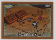 2025 Topps Chrome Spongebob 25th Orange Refractor /25 Mussel Beach #60 us4 picture