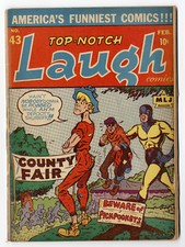 Top Notch Laugh #43 Feb 1944 MLJ Suzie Black Hood picture