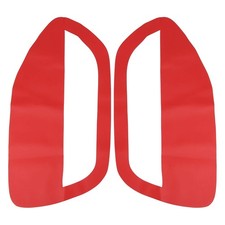 X AUTOHAUX Red Microfiber Leather Door Panel Insert Cover for Ford Mustang picture