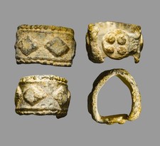 Crusader Lead Esoteric Apotropaic Magic / Protection Ring (c. 12th–13th C. AD) picture