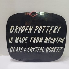 Vintage Dryden Pottery Arkansas Advertising Display Sign  picture