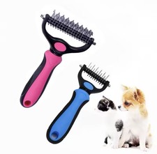 Pet Grooming Deshedding Brush Rake for Dogs & Cats – Undercoat Hair Remover Comb picture