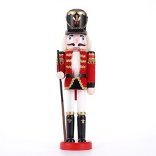 12inch Wooden Nutcracker Soldier Festive Ornament Small Nutcracker Figurine Gift picture
