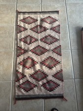 Southwestern Navajo Geometric Runner Area Rug 56” X 26” Red Gray Black picture
