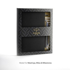 Parker Élan Executive Gift Set | Beta Premium Pen with Gold Finish Cap & A5 Prem picture