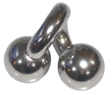 1 - 00g 1/2 Twister Surgical Internally Threaded Prince Albert Lorum Public Ring picture
