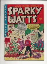 Sparky Watts #8 - 1948 - Columbia - Golden Age - Humor - Surrealistic Cover - VG picture