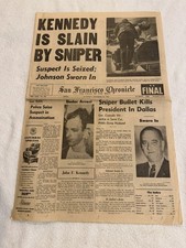 San Francisco Chronicle - Nov. 23, 1963 - Kennedy Assassination Front Page News picture