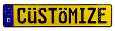 Custom Yellow European German License Plate with VALID Hologram  picture