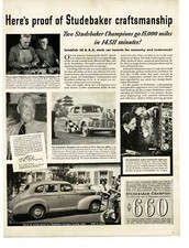 1940 Studebaker Champion Cruising Sedan employee pictures Vintage Print Ad picture