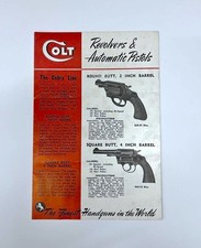 1953 Colt Revolvers & Automatic Pistols Color Foldout Advertising Handout picture