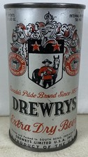 Vintage 1940's IRTP Flat Top Can Drewrys Extra Dry Beer South Bend, IN picture