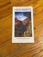 SOUTH CAROLINA HIGHWAYS Map 2009 Paper folding map picture