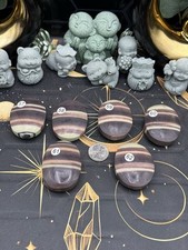 Natural Purple Robe Jade Palmstones.  picture