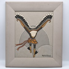 Pablita Velarde Original Earth Pigment Painting Eagle Dancer Santa Clara Pueblo picture