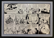 BATMAN & Robin 1944 Pre Production copy of Sunday strip comic art picture