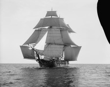 Photo:Sailing Ship at Sea c1902 Tall Ship Full Rigged Vessel picture
