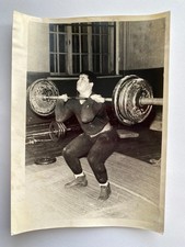 Handsome young man lifts the barbell affectionate guy gay interest Vintage Photo picture