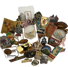 Vintage Lapel Pin Lot 40+ Olympic Coca Cola NFL Broncos Navy Advertising Sports picture