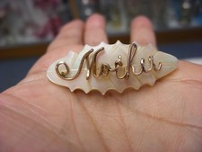 Antique Victorian Art Nouveau Brooch Pin MOP Mother picture