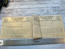 ORIGINAL WWII WESTERN UNION MISSING / KIA PAIR NORTH AFRICA picture