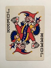 Vintage Playing Card *JOKER* Brown & Bigelow c.1951 picture