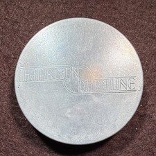 Harrison Duraline Small Silver Metal Round Box w/ Lid, Antique Finish picture