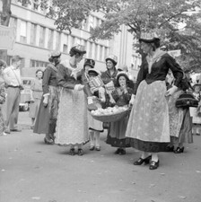 Procession on canton Valais s day 1958 Old Historic Photo picture