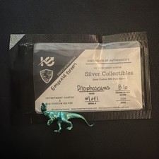 Investment Caster Dino Dominion 8.6g .999 Silver Dilophosaurus. #1 of 1 Green picture