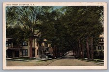 Main Street Cambridge NY Washington County 1946 Postcard P8 picture
