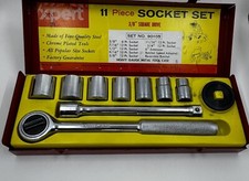 Vintage INDESTRO *XPERT*  3/8 Drive 11 Piece S.A.E Socket SET  #90105  Japan picture