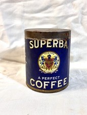 Superba One Pound Coffee Tin 1890-1910 picture