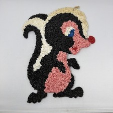 Vintage 1970's Melted Plastic Popcorn Happy Skunk picture