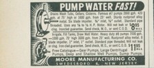1955 Moore Manufacturing Pump Water Fast Wash Tubs Irrigate Vintage Print Ad FJ1 picture