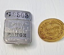  Vintage Ford Motor Co Employee ID Badge Rouge Plant G8503 & Brass Oval Pin Lot picture