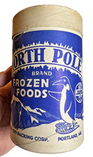 Antique Vintage 1930s North Pole Frozen Foods Forest City Packing Portland Maine picture